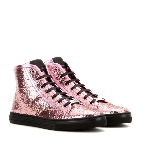 women's gucci pink sneakers|pink gucci sneakers high top.